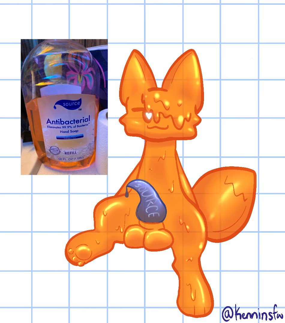 blue_dick blue_penis first_porn_of_character furr_only furry kenninsfw male_only orange_body tentacle tentacle_dick transparent transparent_body