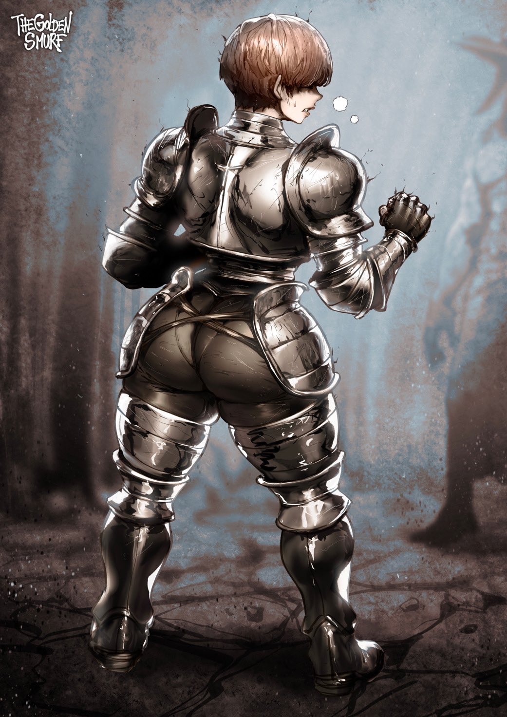 1girls armor armored_boots armored_female armored_gloves ass big_ass big_butt clothed d'arce fat_ass fear_and_hunger female female_only full_armor fully_armored fully_clothed huge_ass huge_butt knight large_ass legs short_hair thegoldensmurf thick thick_ass thick_legs thick_thighs thighs tight_clothes tight_clothing tight_fit tomboy