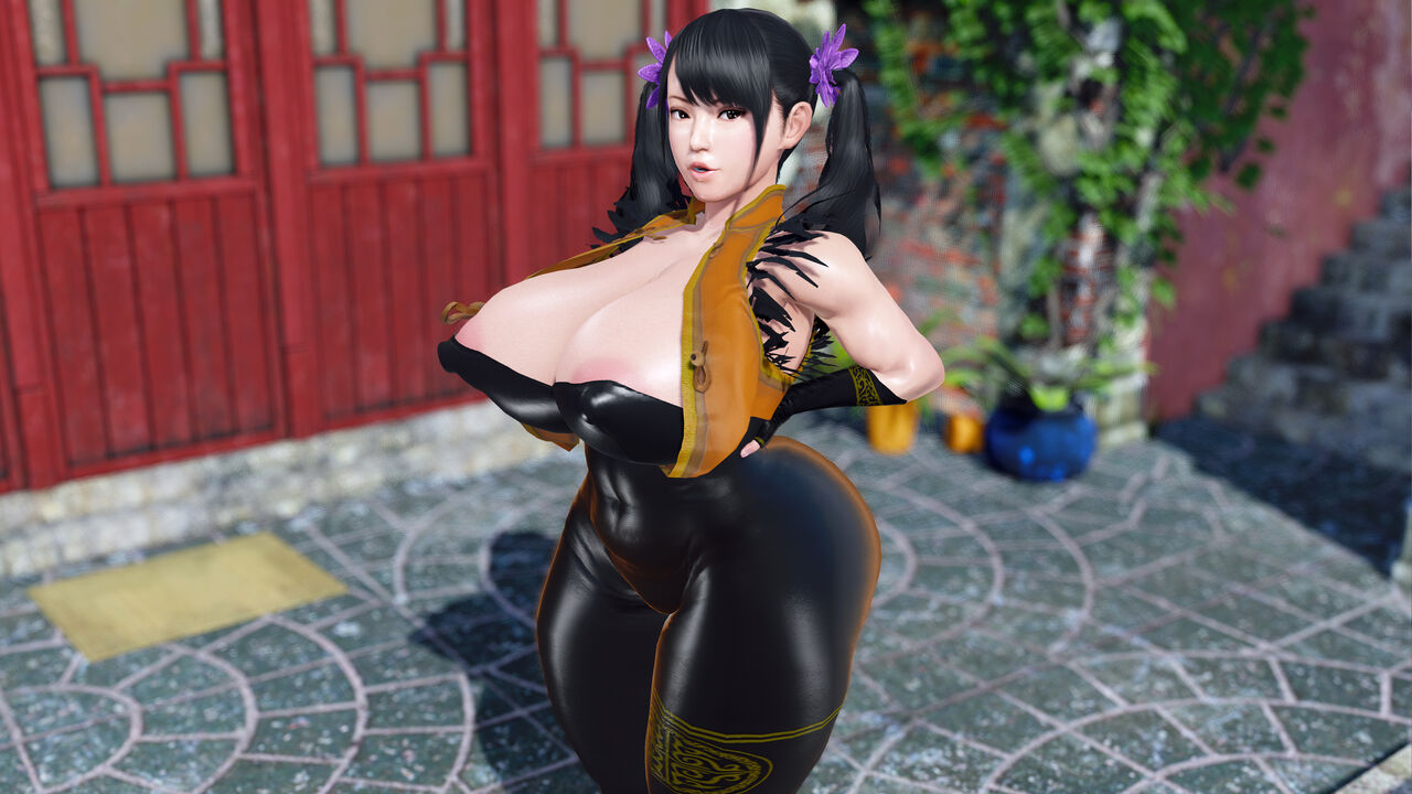 1girls, 3d, alternate breast size, asian, asian bimbo, asian female, ass, big ass, big breasts, bimbo, black hair, breasts, breasts bigger than head, busty, cheating, cleavage, clothed, clothing, female, female only, giant ass, giant breasts, gigantic ass, gigantic breasts, hex3d, huge ass, huge breasts, hyper, hyper ass, ling xiaoyu, looking at viewer, nipple bulge, nipples, paag, skin tight, solo, tekken, tekken 7, tight clothing, tits, twintails, venus body