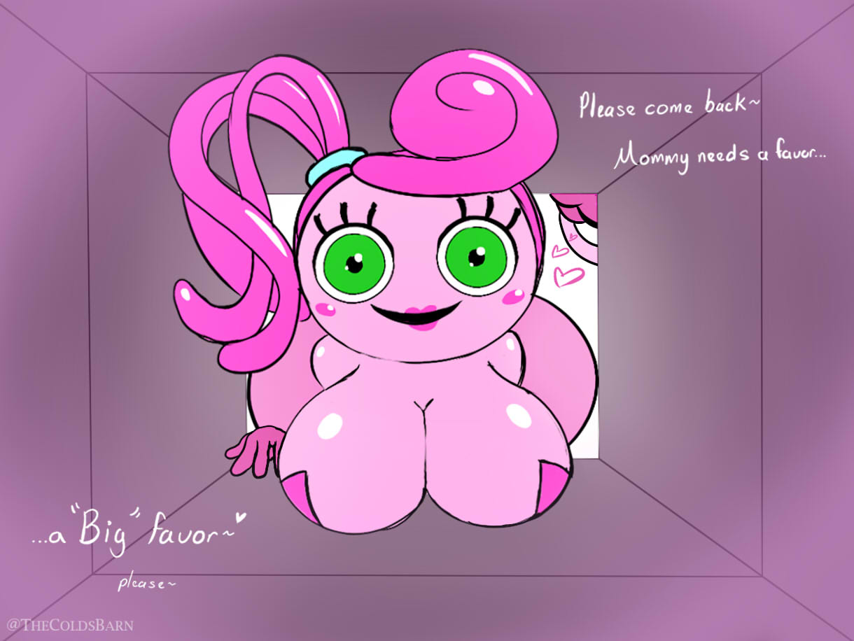 female, female only, green eyes, mommy long legs, pink body, pink hair, pink skin, poppy playtime, solo, tagme