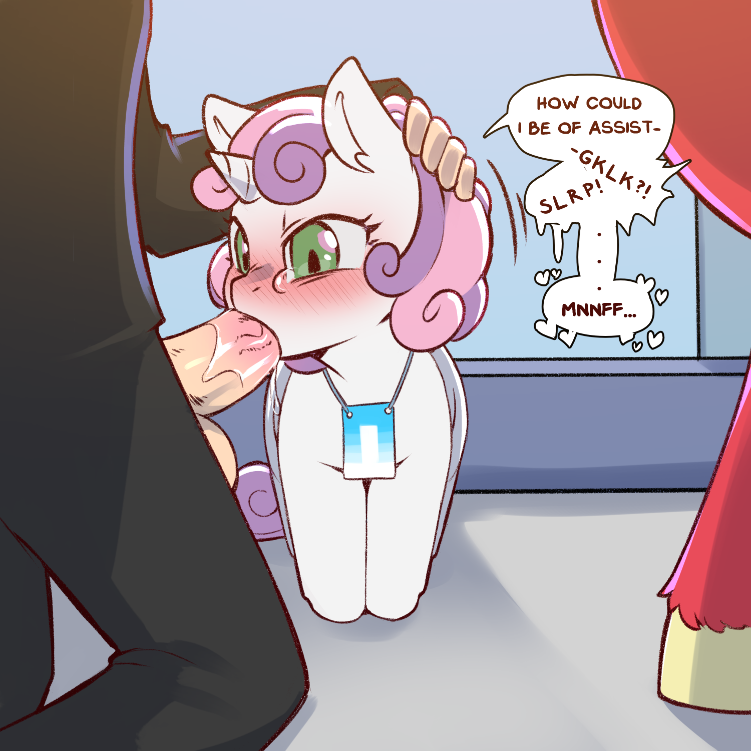 1boy, 1boy1girl, 1girls, 2023, 2boys, age difference, blush, blushing, bodily fluids, clothing, cold-blooded-twilight, cub, dialogue, english, english text, equid, equine, erection, eyelashes, faceless character, faceless human, faceless male, fellatio, fellatio from feral, female, female cub, female feral, female on human, female penetrated, feral, feral penetrated, friendship is magic, fur, genitals, green eyes, group, hair, hasbro, head grab, heart, hi res, holding head, hooves, horn, horse, horse girl, human, human male, human on feral, human penetrating, human penetrating feral, interspecies, larger human, larger male, light skin, light-skinned male, male, male human, male human/female cub, male human/female feral, male on feral, male penetrating, male penetrating female, male/female, mammal, mare, moan, motion lines, multicolored hair, my little pony, mythological creature, mythological equine, mythology, older human, older male, older male and younger female, onomatopoeia, oral, oral penetration, penetration, penile, penile penetration, penis, penis in mouth, pink hair, pink tail, purple hair, purple tail, quadruped, red body, red fur, saliva, saliva on penis, sex, size difference, smaller female, smaller feral, sound effects, speech bubble, sweetie belle (mlp), tail, tears, text, trio, two-tone hair, two-tone tail, unicorn, unicorn girl, unicorn horn, url, white body, white fur, young, young female, young feral, younger female, younger feral, younger penetrated, zoophilia