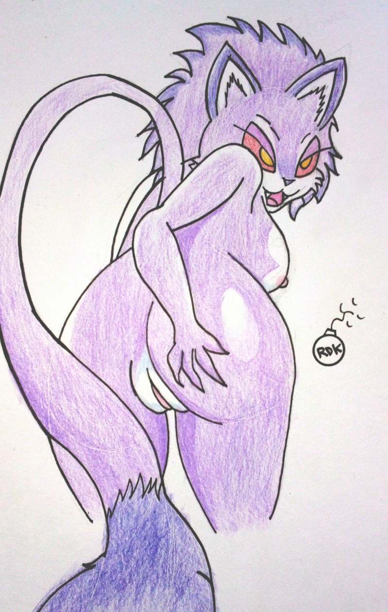 ass belladonna_(trials_of_mana) demon feline female reddragonkan tagme traditional_media_(artwork) trials_of_mana video_games