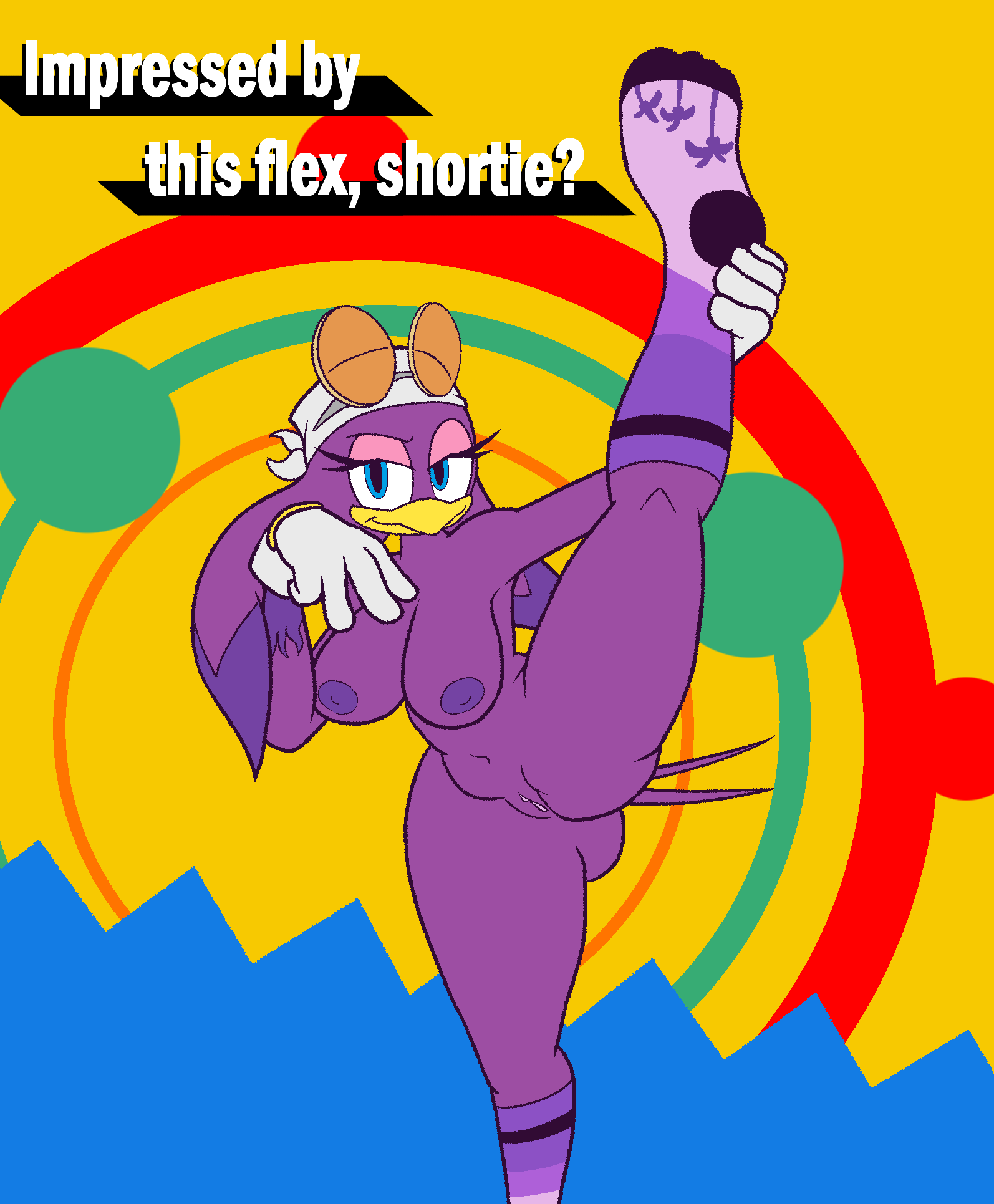 anthro avian bird breasts clothing female footwear genitals hi_res hirundinid looking_at_viewer marcodile nude oscine passerine presenting presenting_pussy pussy raised_leg sega socks solo sonic_(series) sonic_riders sonic_the_hedgehog_(series) stretching_legs swallow_(bird) wave_the_swallow