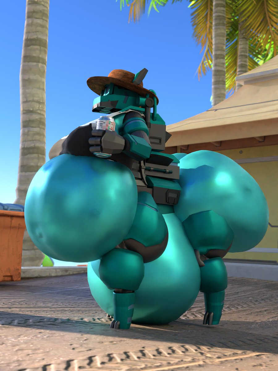 big_ass big_breasts breasts bubble_butt deep_rock_galactic disproportional fat huge_ass hyper_belly hyper_breasts hyper_pregnancy m.u.l.e. pregnant qzk_forte solo tagme