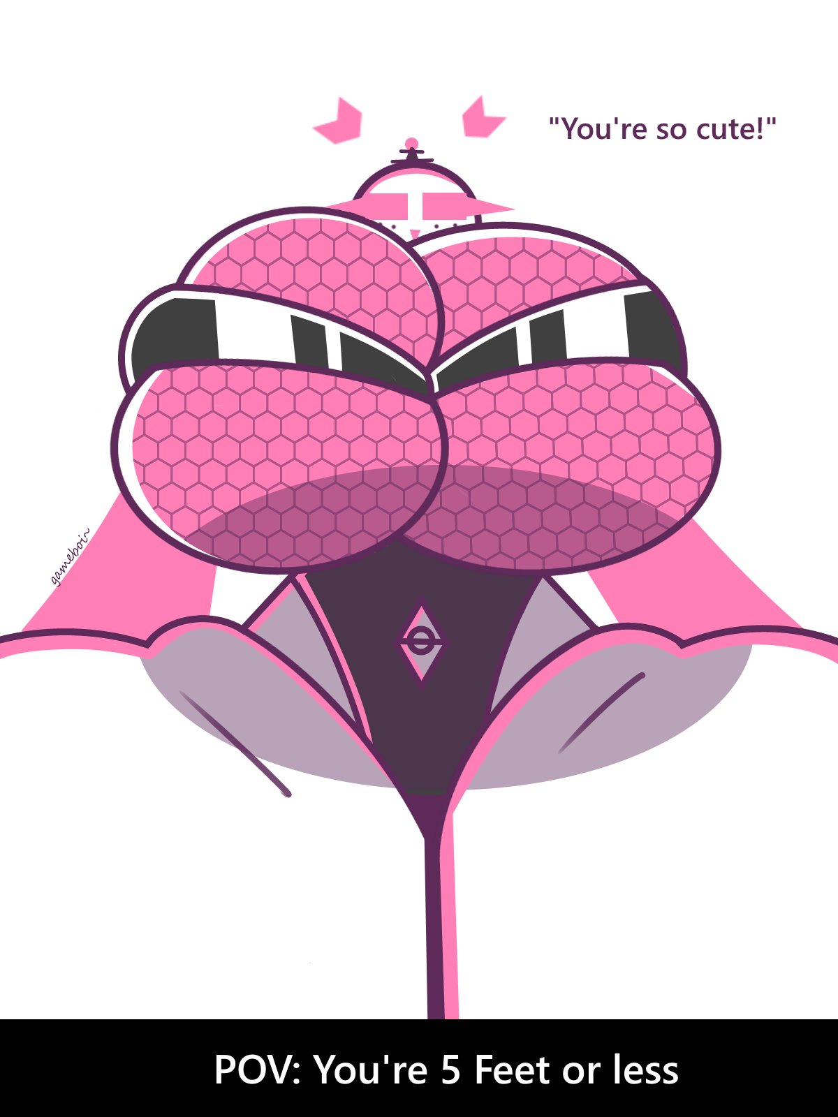 ass_bigger_than_head barely_clothed big_ass big_breasts breasts_bigger_than_head clothed female female_only gameboi_(artist) huge_breasts hyper_ass hyper_breasts robot robot_girl sideass vee_(gameboi)