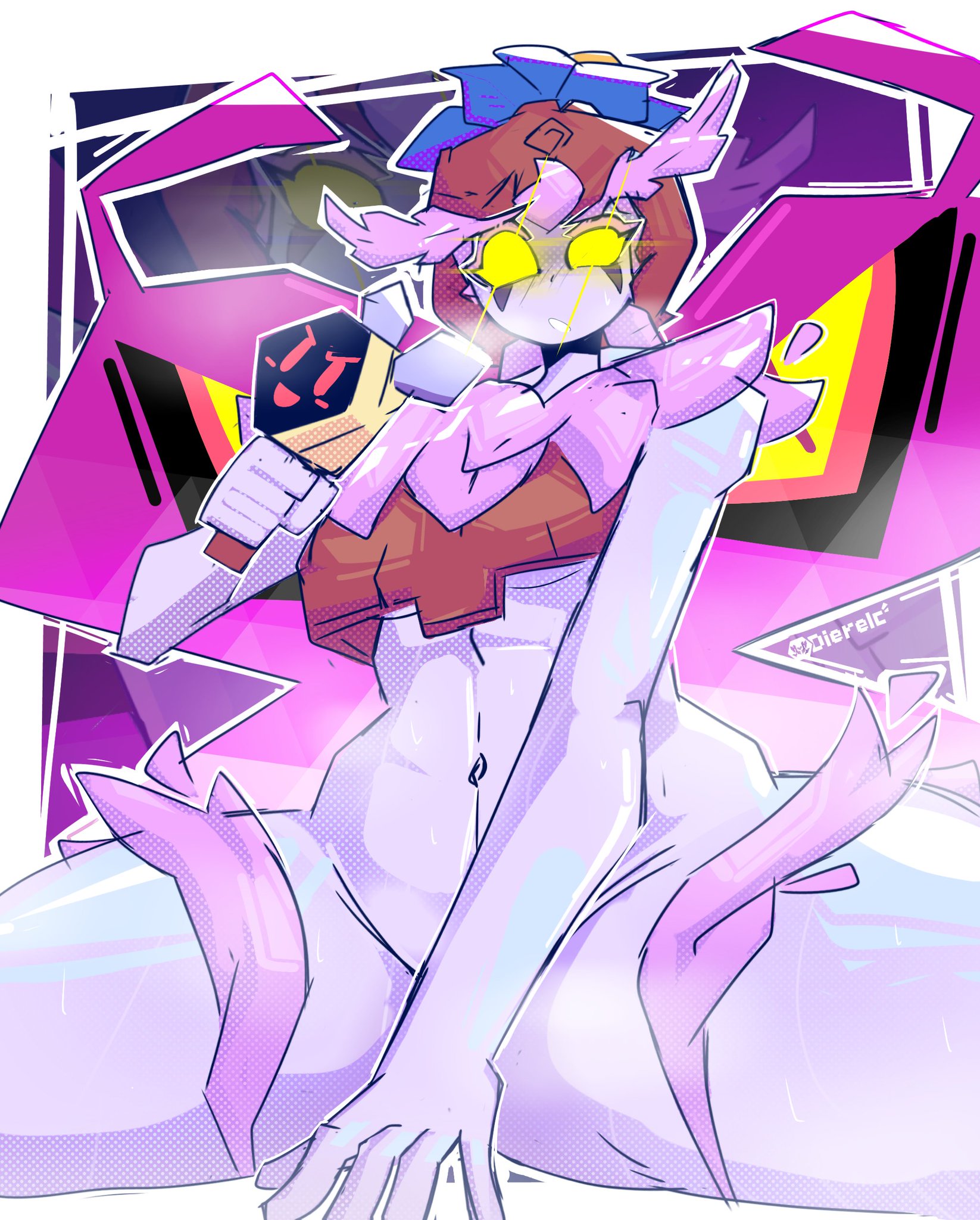 1girls, 2023, belly button, brawl stars, breasts, dark fairy janet (brawl stars), dierelc, female, female focus, female only, half naked, half-dressed, janet (brawl stars), looking at viewer, navel, purple body, purple skin, solo, solo female, solo focus, supercell, tagme, teeth, teeth showing, thick thighs, wide hips, yellow eyes, yellow sclera