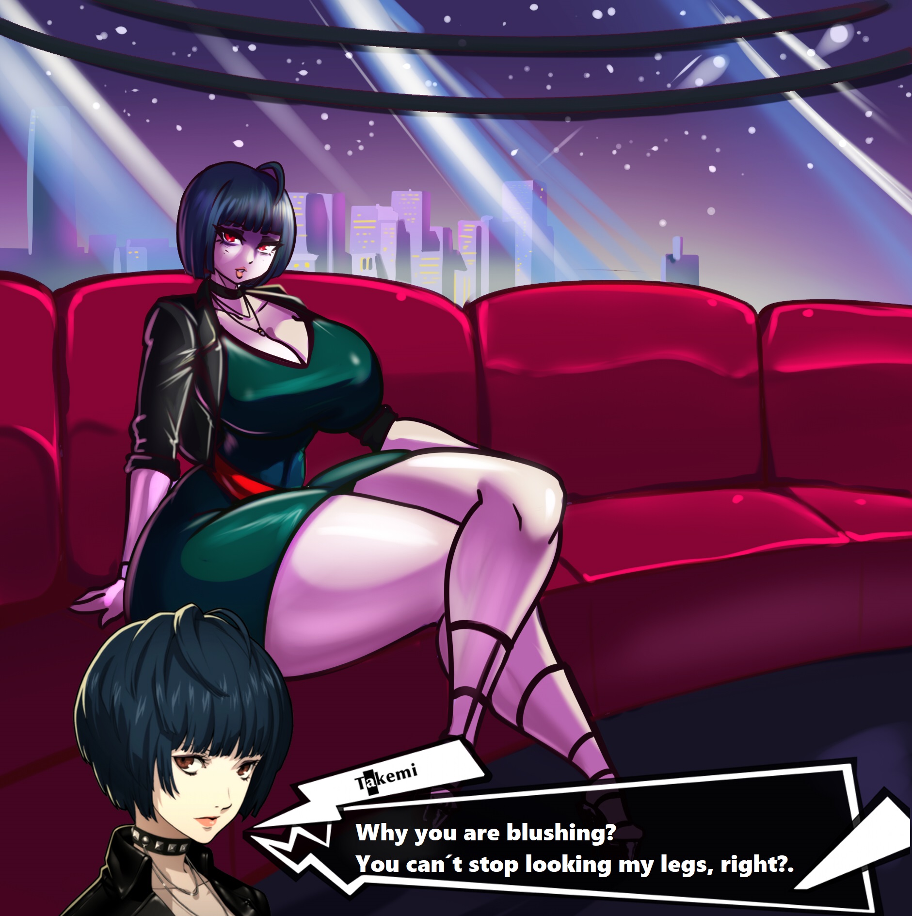 2023, atlus, big breasts, breasts, female, heels, high heels, huge breasts, huge thighs, persona, persona 5, schnauzercito, tae takemi
