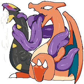 big_penis bodily_fluids charizard cum feral generation_1_pokemon generation_3_pokemon genital_fluids genitals huge_cock hyper hyper_genitalia hyper_penis hyper_tongue long_penis long_tongue low_res male multi_tongue nintendo penis pokemon pokemon_(species) reptile scalie sevi_blaze seviper snake snake_penis tongue unusual_anatomy unusual_genitalia unusual_penis