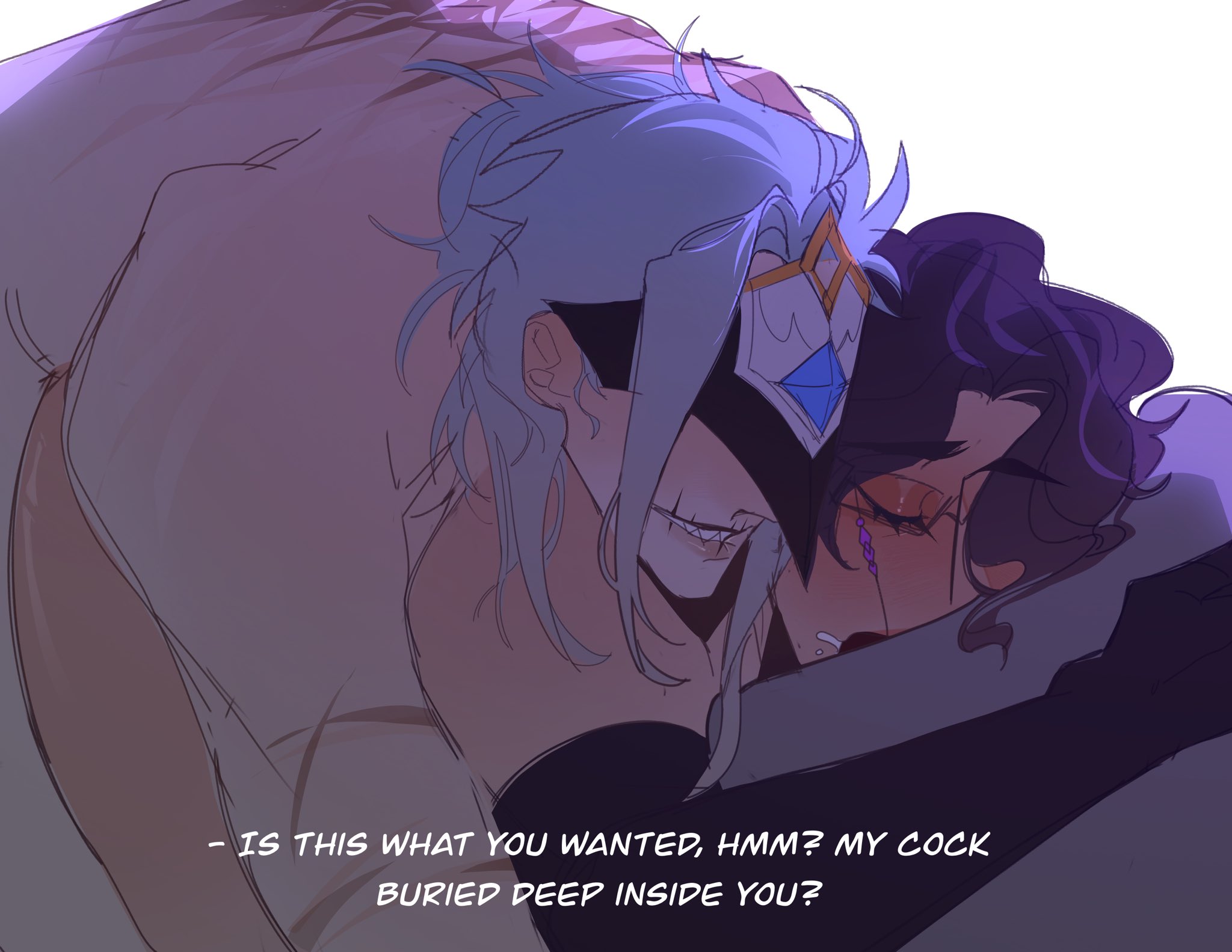 2boys, cock in ass, consensual, dottore (genshin impact), gay, gay sex, genshin impact, male, male only, pantalone (genshin impact), penis, pleasure face, talking to partner, vamtres