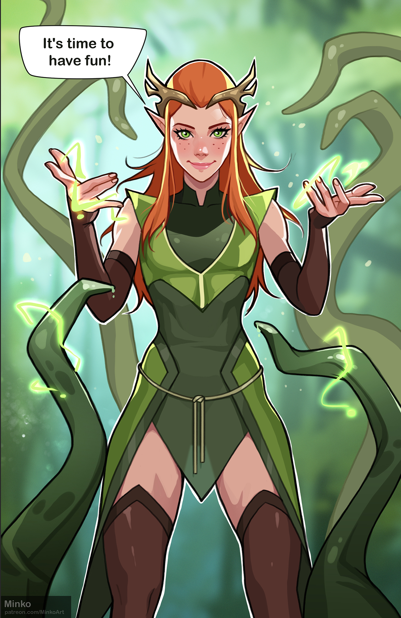 1girls, breasts, bust, busty, chest, cleavage, critical role, critical role: vox machina, curvaceous, curvy, curvy figure, cute, cute face, digital media (artwork), druid, dungeons and dragons, elf, elf ears, elf female, eyebrows, eyelashes, eyes, female, female focus, fit, fit female, hair, hips, hourglass figure, humanoid, keyleth, legs, light skin, light-skinned female, lips, long ears, minko, olena minko, petite, petite body, petite female, pointy ears, slim, slim thick, slim waist, the legend of vox machina, thick, thick legs, thick thighs, thighs, waist