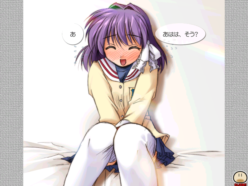 cg clannad clothing eroge fujibayashi_kyou game_cg harmonious skirt stockings tagme translation_request watsukiya