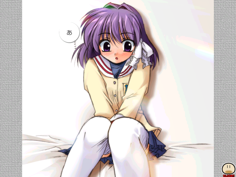 cg clannad clothing eroge fujibayashi_kyou game_cg harmonious skirt stockings tagme translation_request watsukiya