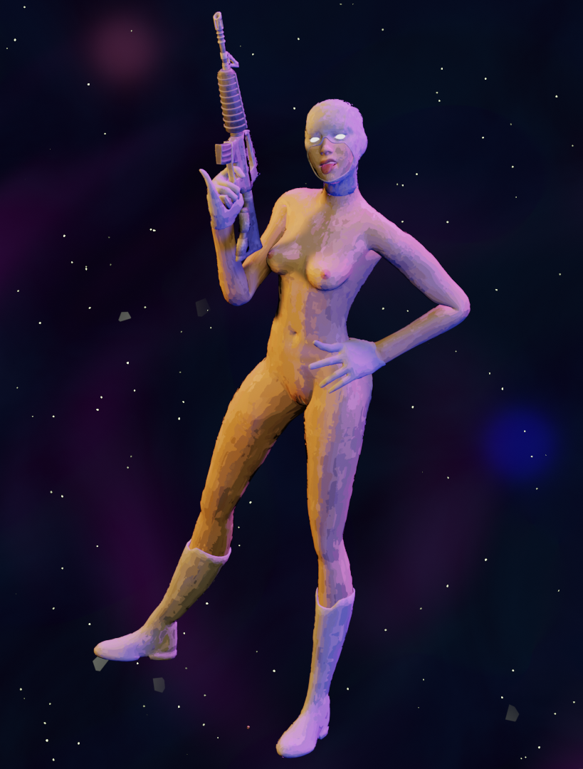 3d 3d_(artwork) assault_rifle belly belly_button biting_tongue blender blender3d blender_(medium) blender_(software) blender_cycles blender_eevee boots boots_only exposed exposed_ass exposed_breasts exposed_nipples exposed_pussy exposed_shoulders exposed_torso fortnite fortnite:_battle_royale gloved_hands gloves gloves_and_boots_only gloves_only glowing_eyes gun hands_on_hips holding_gun light-skinned_female light_skin looking_at_viewer looking_down mask mask_on_head mask_only masked masked_female naked naked_female nude nude_female outer_space petite petite_body petite_female polarity_(fortnite) simple_background slim_waist solo solo_female solo_focus space taunting tease teasing teasing_viewer tongue tongue_out white_boots white_eyes white_gloves white_mask wide_hips