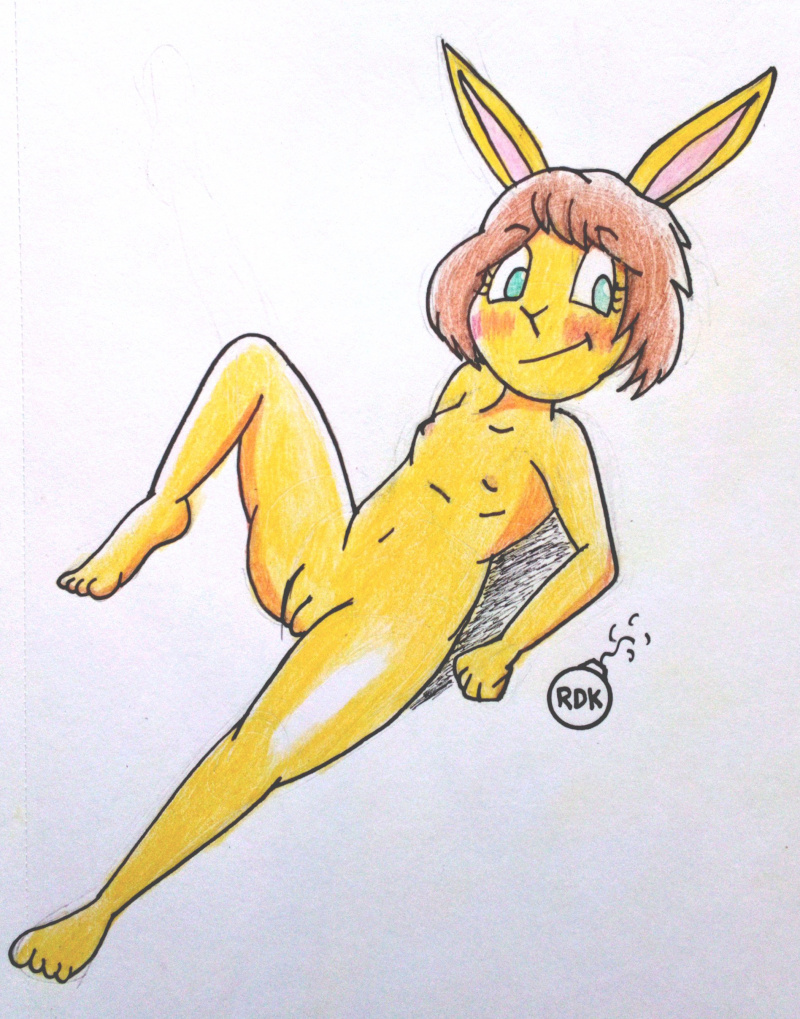 anthro arthur_(series) female female_only ladonna_compson rabbit reddragonkan solo traditional_media_(artwork)