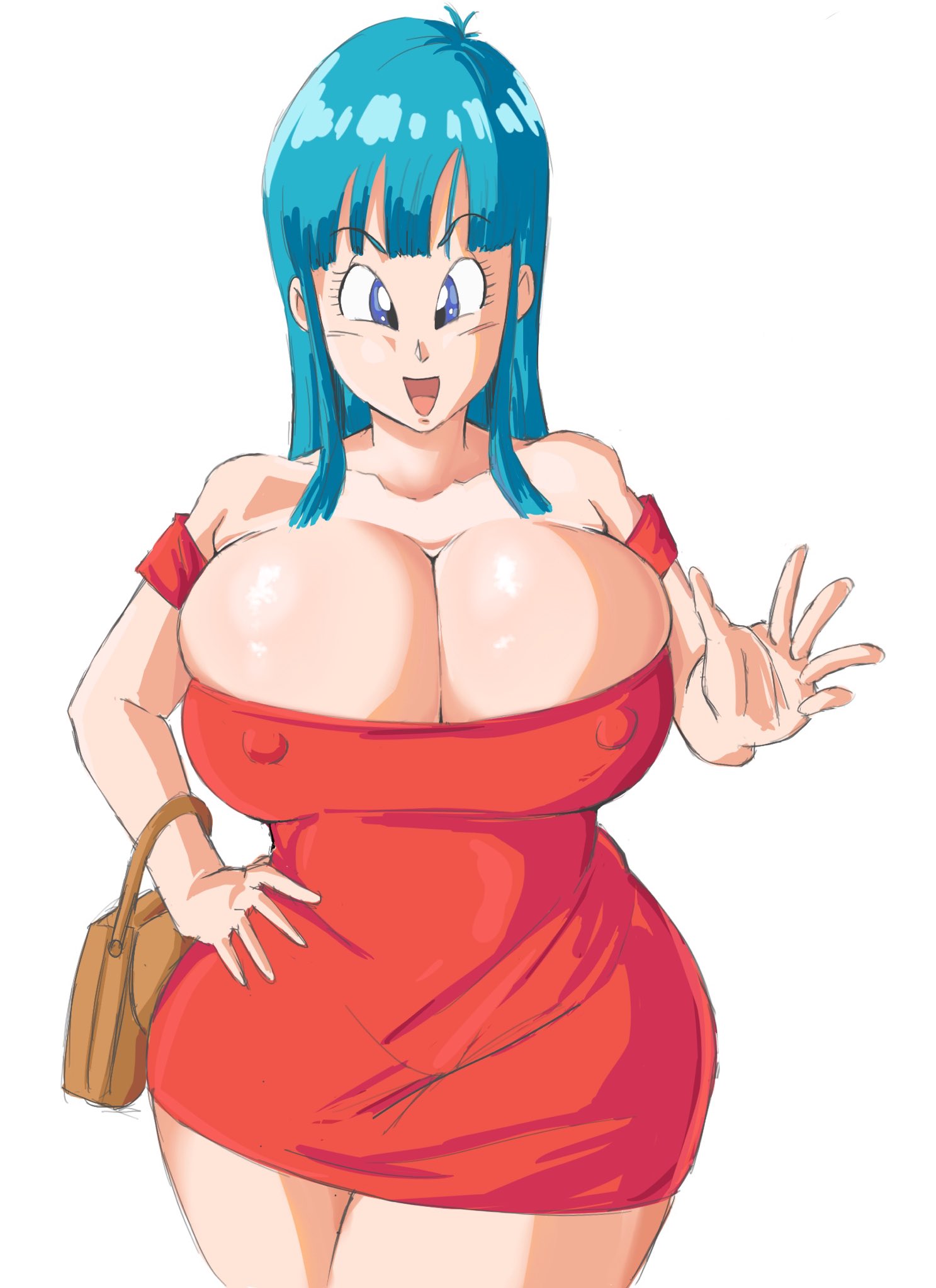 1girls, big breasts, breasts, curvy, dragon ball, female, female only, maron, panarandom, solo, voluptuous, wide hips