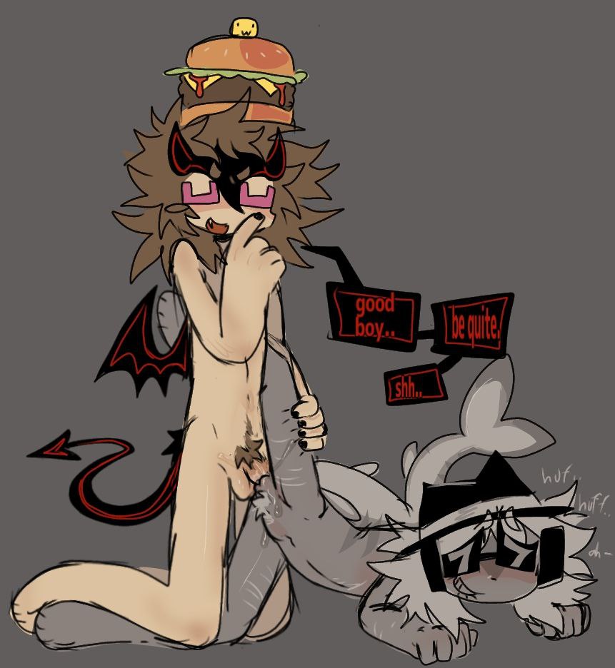 007n7, 007n7 (forsaken), balls, chance (forsaken), cuntboy, demon horns, demon tail, fedora, forsaken (roblox), grey body, horns, intersex, male, naked, nude, penis, penis in pussy, praise, pussy, roblox, roblox game, robloxian, self upload, shark tail, speech bubble, tagme, tikimedolf