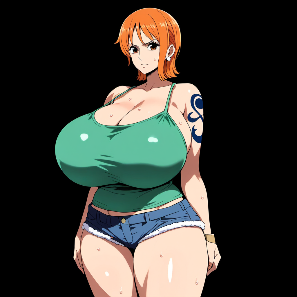 ai_generated ashitsutta big_breasts female female_only nami_(one_piece) one_piece