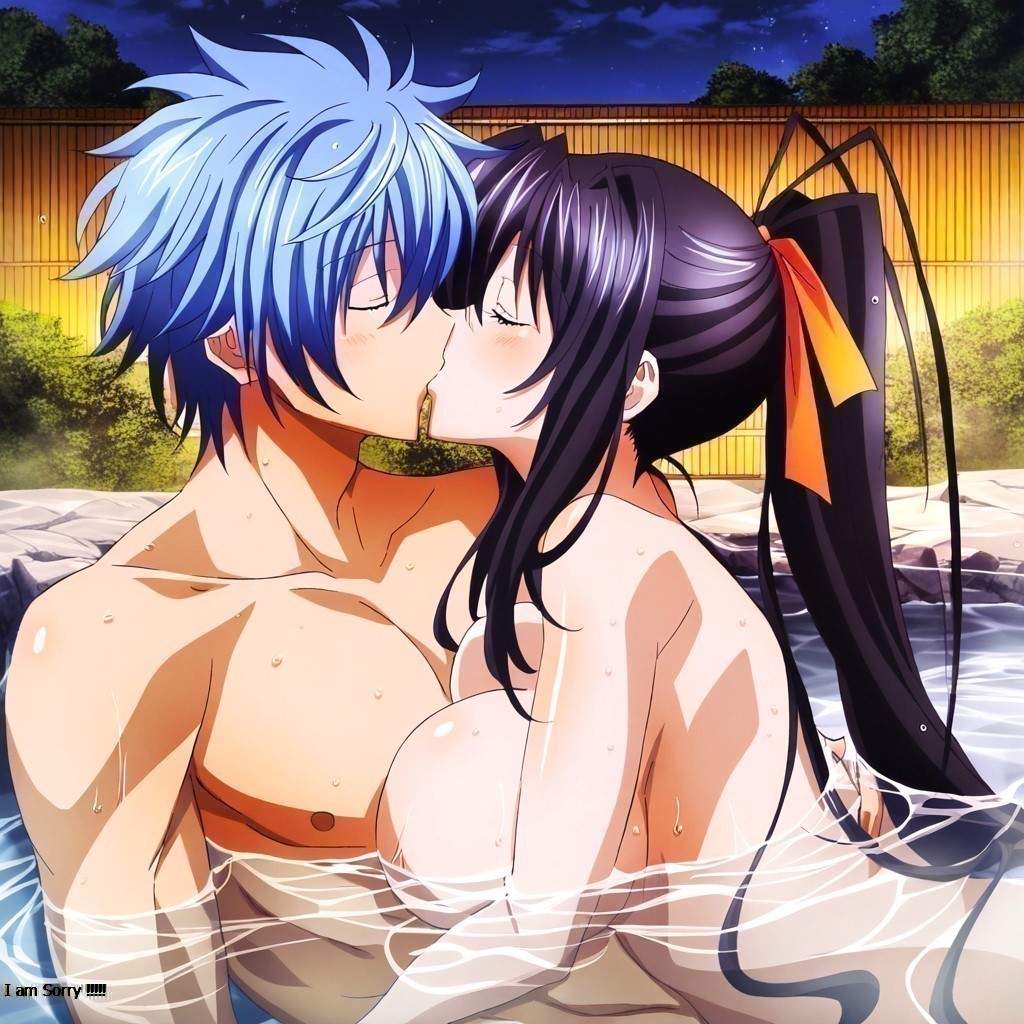 ai_generated akeno_himejima anime babe blue_hair crossover crossover_pairing dreson european eyes_closed fairy_tail hair_ribbon high_school_dxd husbando japanese japanese_female jellal_fernandes jellal_kiss_akeno large_breasts leaning_forward mage magic naked_female naked_male nature_background night novelai onsen orange_ribbon partially_submerged passionate_kiss ponytail romantic_ambiance sex sexy straight voluptuous_female waifu water witch wood