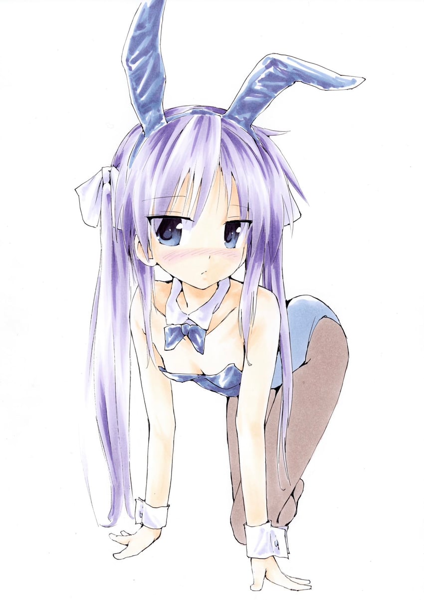 1girls artist_request bunnysuit kagami_hiiragi lucky_star tagme