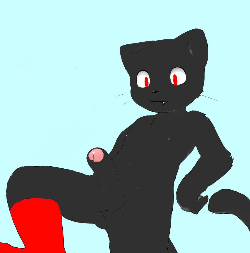 blushing cat_ears colinsubject fortnite fortnite:_battle_royale kit_(fortnite) kitmyfucktoy looking_at_penis non-human non-human_only penis penis_out shadow_kit_(fortnite) skinny young