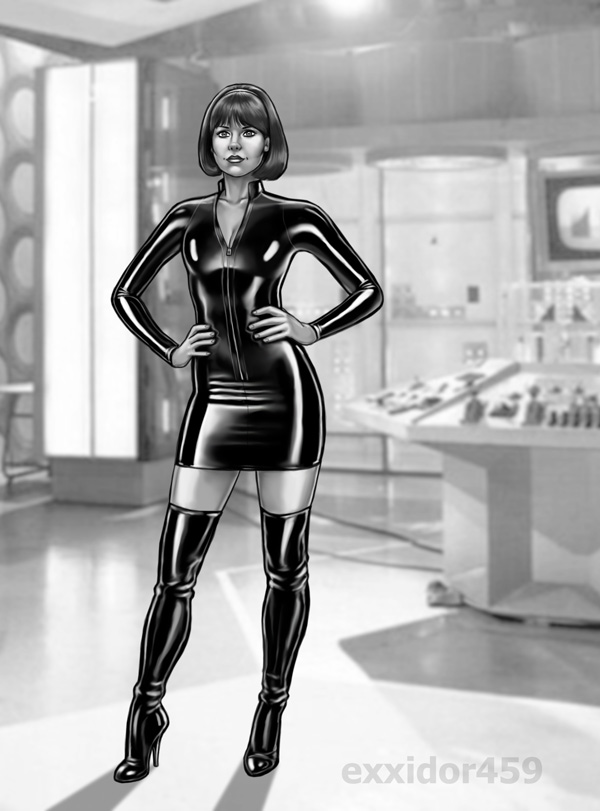 1girls 2023 artist_name bangs bare_thighs black_and_white black_boots black_clothing black_latex black_latex_legwear black_latex_skirt black_latex_thighhighs bob_cut boots cleavage clothed clothed_female colorless dark_hair digital_art digital_drawing_(artwork) digital_media_(artwork) digital_painting_(artwork) doctor_who exxidor459 eyeliner female female_focus female_only fetish_wear full_body fully_clothed fully_clothed_female hairband hands_on_hips heel_boots heels high_heel_boots high_heels human human_only latex latex_boots latex_clothing latex_dress latex_legwear latex_sleeves latex_thighhigh_boots latex_thighhighs light-skinned_female light_skin lipstick long_sleeved_black_latex_dress long_sleeved_dress long_sleeved_latex_dress long_sleeves makeup no_pants portrait pose posing posing_for_the_viewer pvc real_background realistic science_fiction science_fiction_background shiny_clothes short_black_long_sleeved_latex_dress short_dress solo solo_female standing tardis thigh_boots thigh_high_heels thigh_highs thighhigh_boots thighhighs thighs tight_clothes tight_clothing tight_dress tight_fit unzipping watermark wendy_padbury zipper zoe_heriot