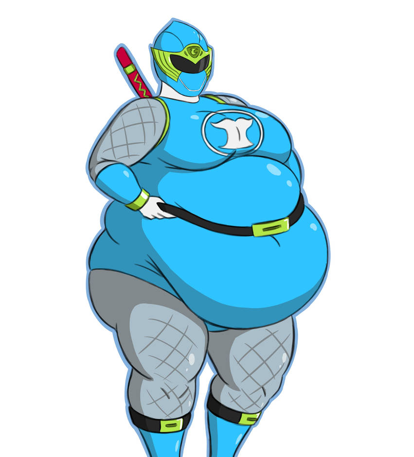 blue_ranger mizz-britt ninpuu_sentai_hurricanger obese obese_female power_rangers power_rangers_ninja_storm super_sentai