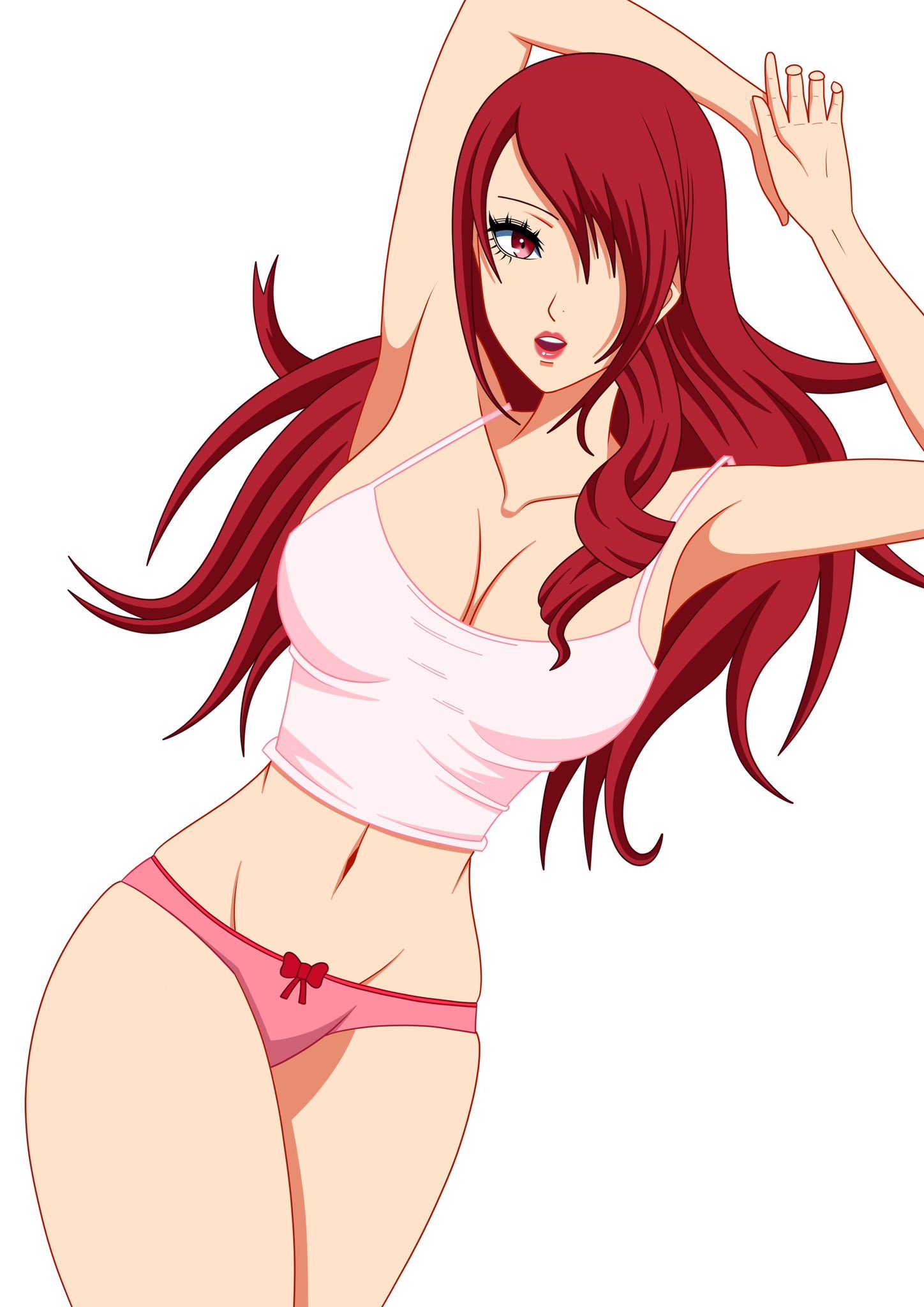 atlus, breasts, female, female only, mitsuru kirijo, persona, persona 3, red hair, rrl0215, solo, tagme