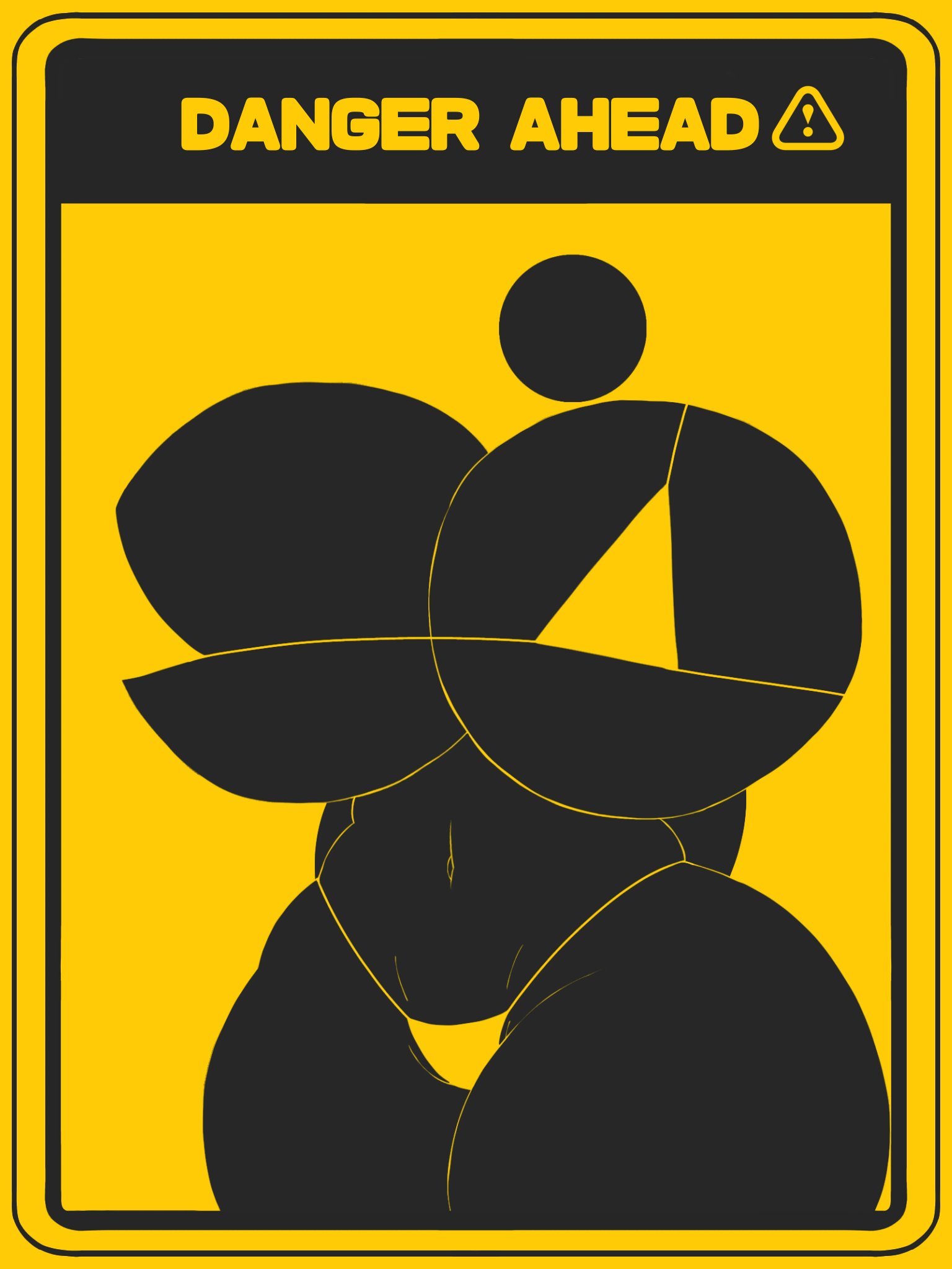 ass, big ass, big breasts, big butt, bikini, bikini bottom, breasts, bubble ass, bubble butt, female, front view, thick ass, thick thighs, venus body, videogamedunky, warning sign person