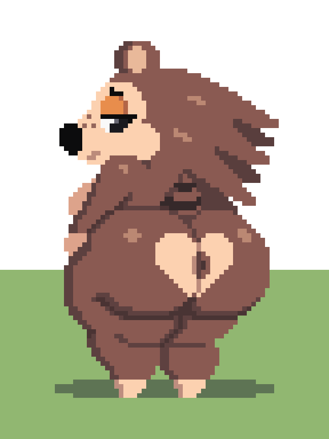 3:4 animal_crossing anthro anus ass bedroom_eyes big_butt brown_body butt_heart digital_media_(artwork) eulipotyphlan female hedgehog huge_butt mammal narrowed_eyes nintendo pixel_(artwork) sable_able seductive solo ssspankeer