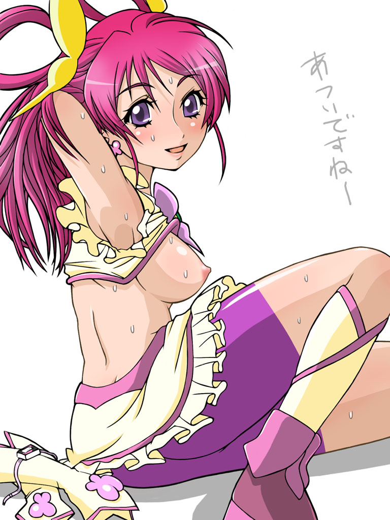 artist_request clothing cure_dream magical_girl precure pretty_cure shorts small_breasts tagme translation_request yumehara_nozomi