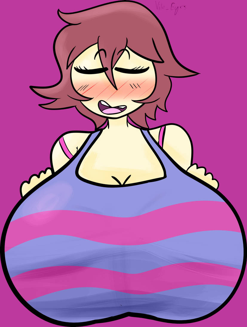 1girls 2023 big_breasts breasts female female_frisk frisk hyper hyper_breasts tagme toby_fox undertale undertale_(series) vile_eyes