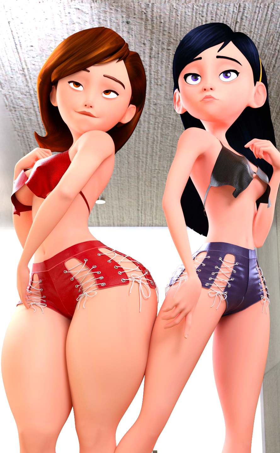 2girls 3d 3d_(artwork) ass athletic athletic_female big_ass big_breasts black_hair bottom_heavy breasts brown_hair bubble_ass bubble_butt bust busty chest curvaceous curvy curvy_figure dark_hair daughter digital_media_(artwork) disney elastigirl eyebrows eyelashes female female_only fit fit_female helen_parr hero heroine hips hourglass_figure huge_ass huge_breasts human large_ass large_breasts legs light-skinned_female light_skin long_hair mature mature_female milf mother mother_and_daughter multiple_girls petite petite_body petite_female pixar pixar_mom round_ass round_butt short_hair slim slim_waist straight_hair superhero superheroine the_incredibles the_incredibles_2 thick thick_hips thick_legs thick_thighs thighs top_heavy upper_body violet_parr voluptuous voluptuous_female vtemp waist wide_hips