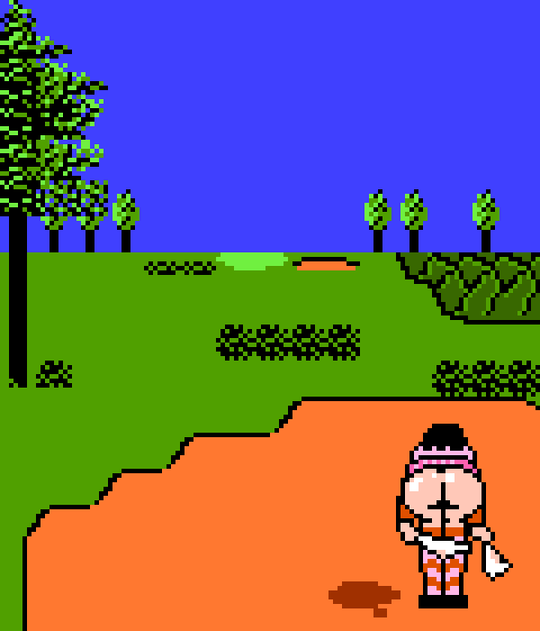 8-bit ass bubble_butt butt_crack female female_only golf lee_trevino's_fighting_golf mooning nes panties panties_down pixel_art pretty_amy saiwai_hiroshi skirt skirt_lift undressing upskirt