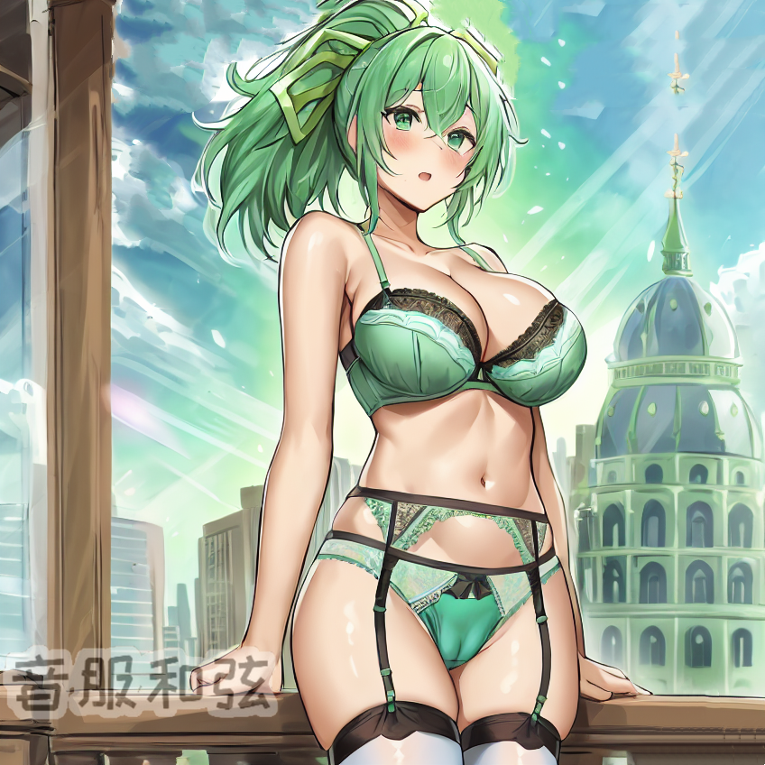 1girls ai_generated duel_monster lingerie wynn_the_wind_charmer yu-gi-oh!