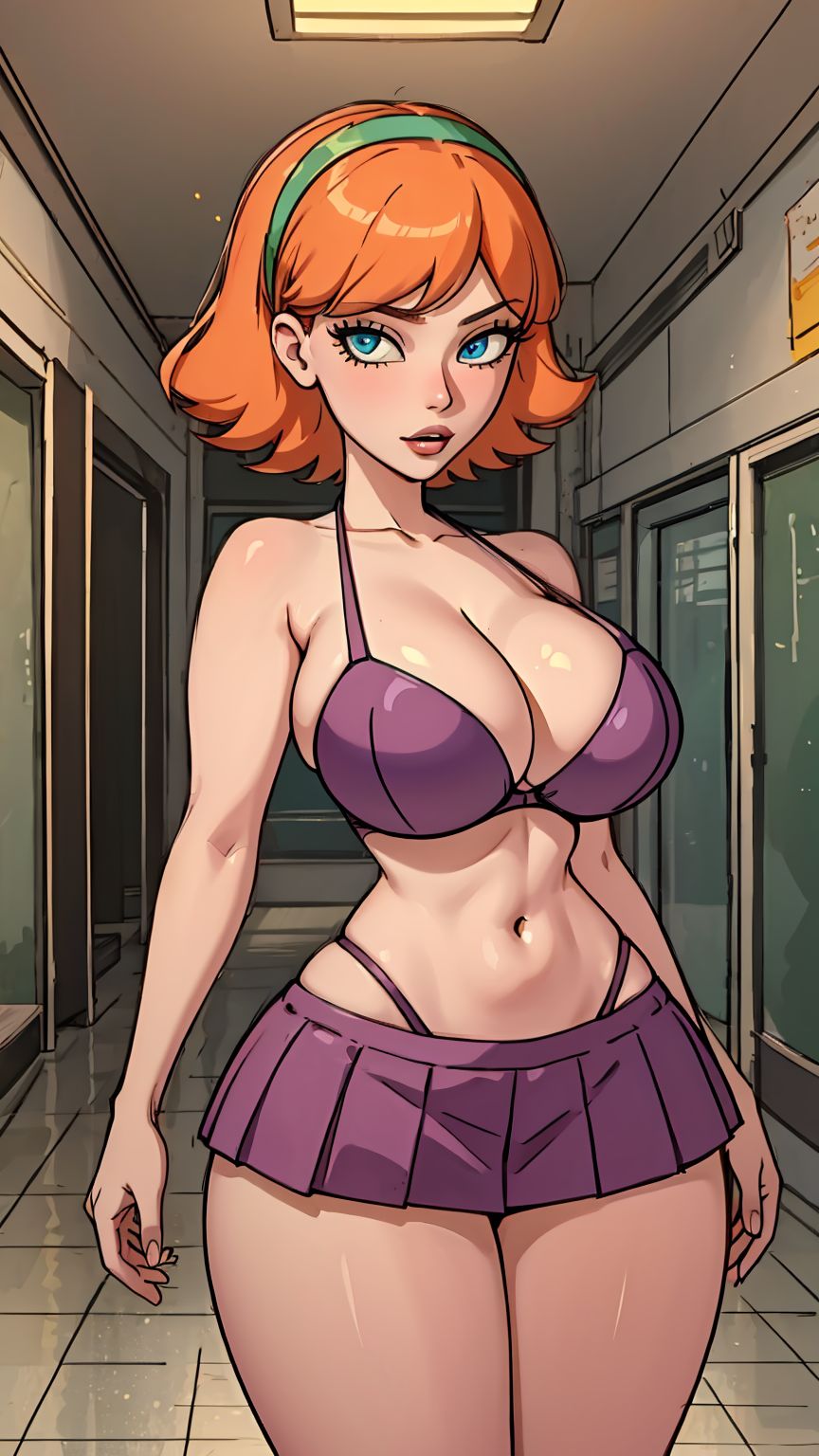 1girls, ai generated, female, female only, jessica (rick and morty), microskirt, miniskirt, rick and morty, tagme, thong above skirt