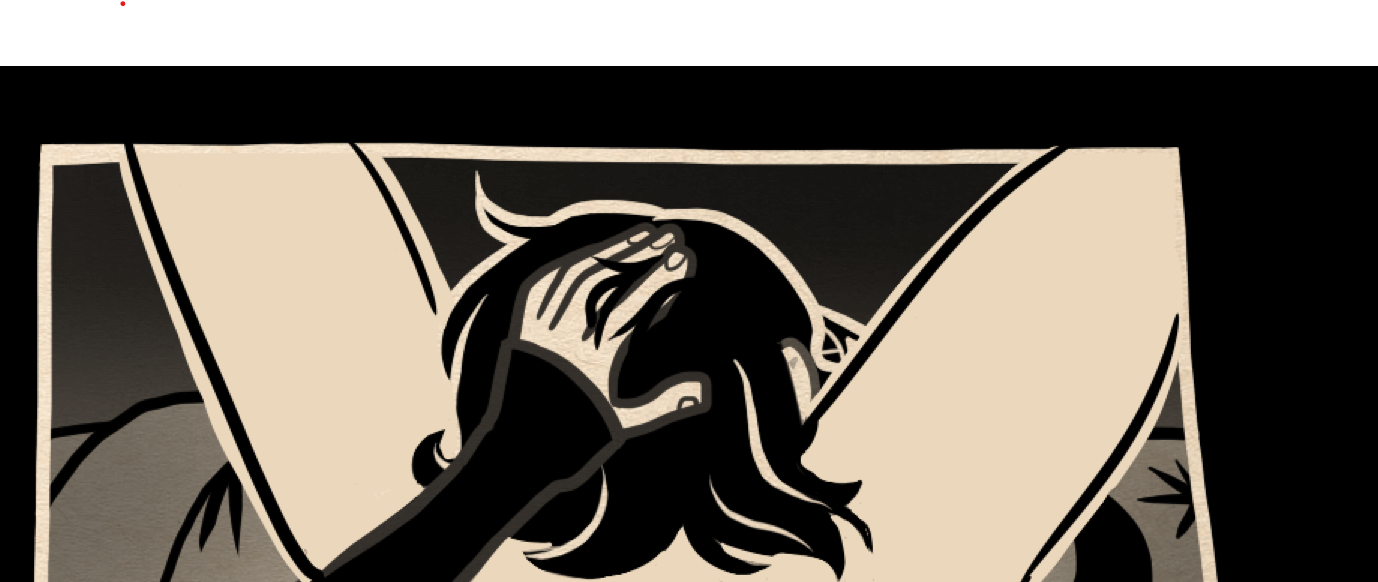 1girls, accurate art style, andrew graves, ashley graves, black hair, brother and sister, cg edit, cropped, cunnilingus, drawfag, edit, female, female pov, hand on head, human, incest, legs apart, male, no genitals, on bed, pale skin, the coffin of andy and leyley