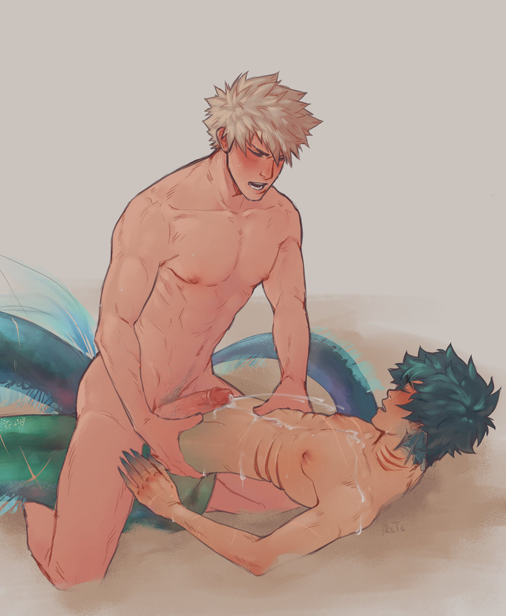 2boys abs arched_back bakugou_katsuki blonde_hair completely_nude cum cum_on_body cum_on_chest cumming cumming_outside cuntboy duo duo_focus ejaculating ejaculating_cum ejaculation gay green_hair half-human hands_on_waist holding_waist human human_male intersex izuku_midoriya katsuki_bakugou male male_focus male_only male_penetrating marine_humanoid merfolk mermaid mermaid_pussy merman muscular muscular_male my_hero_academia nude_male penis penis_out pulling_out pussy spacenipnops vaginal_penetration yaoi