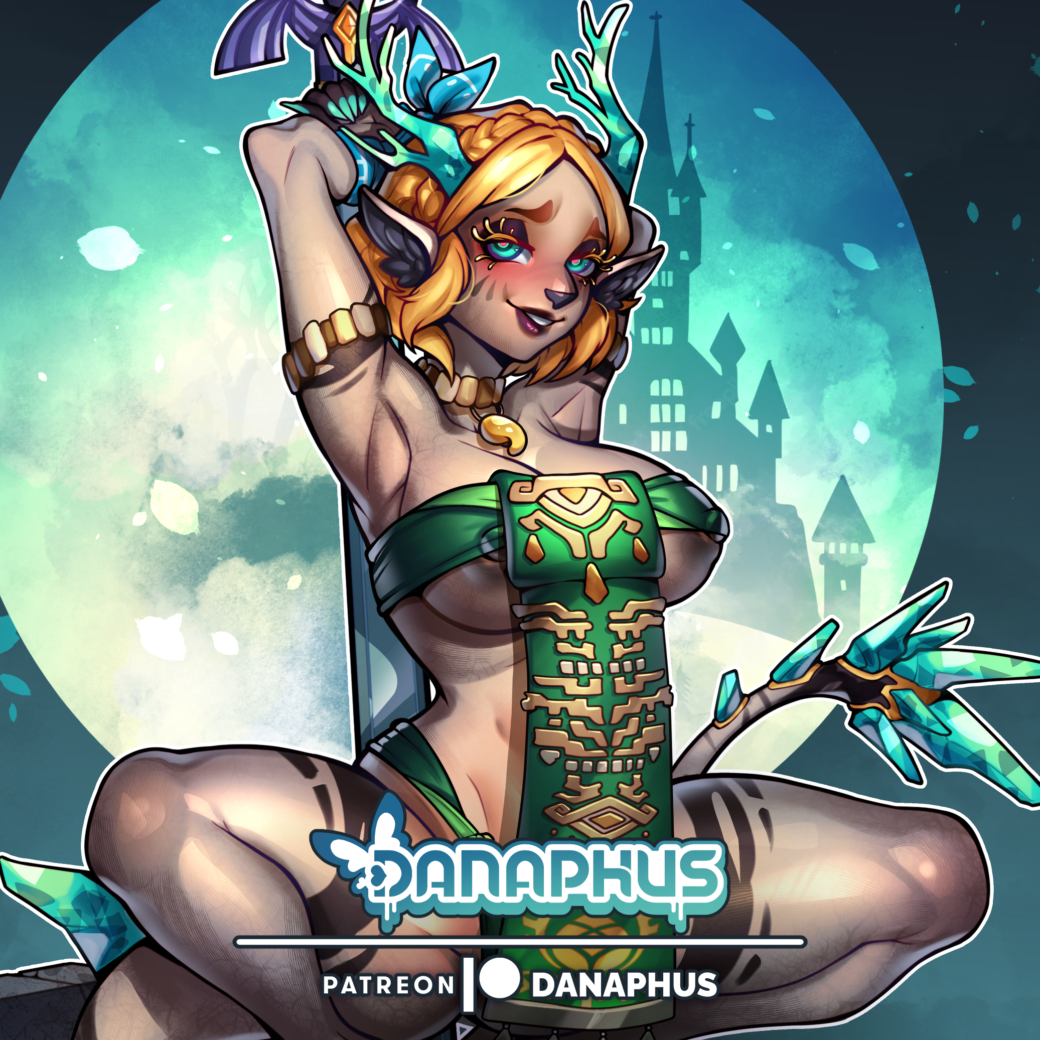 1girls, blonde hair, bondage, crouching, danaphus, dragon girl, dragon zelda, female, furry, green eyes, light dragon (totk), nintendo, patreon, princess zelda, tears of the kingdom, the legend of zelda, tied hands, transformation, variant set, zelda (tears of the kingdom)