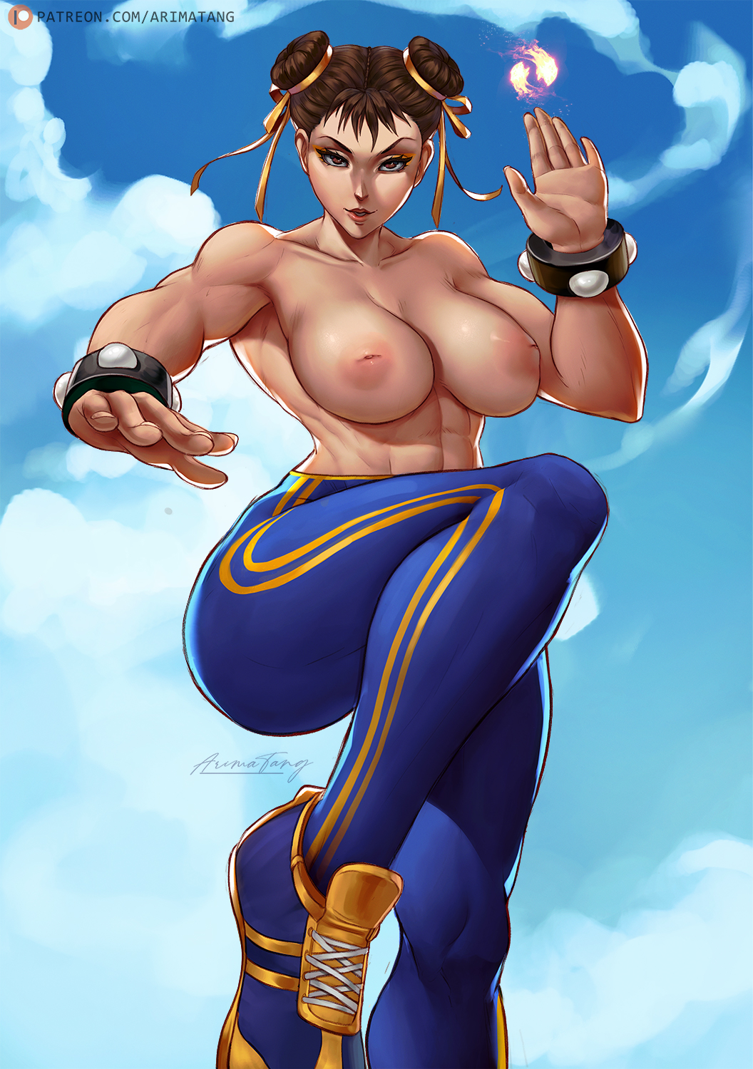 alternate_version_at_source alternate_version_available arimatang biceps big_breasts big_nipples breasts breasts_out capcom chun-li clothed female female_focus female_only fighting_pose fighting_stance fit fit_female fully_clothed fully_clothed_female hourglass_figure huge_breasts inverted_nipples large_areolae large_breasts muscle_mommy muscles muscular muscular_arms muscular_female nipple_bulge nipple_outline nipples nipples_visible_through_clothing pinup pinup_pose posing posing_for_the_viewer shirtless skin_tight solo_female solo_focus street_fighter street_fighter_alpha suggestive suggestive_look toned toned_female toned_stomach topless topless_female