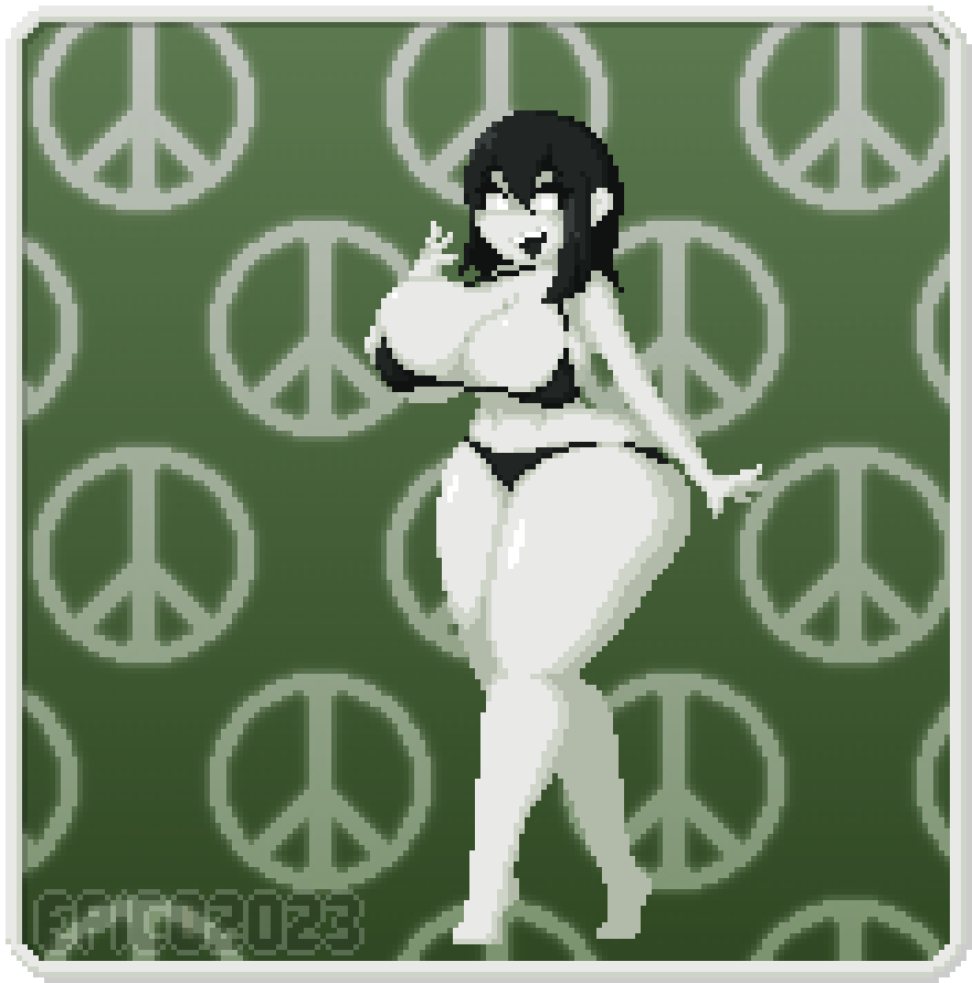 bikini black_hair breast_expansion creepette_holloway epicpotatolord huge_breasts pixel_art transparent_background white_eyes white_skin wide_hips