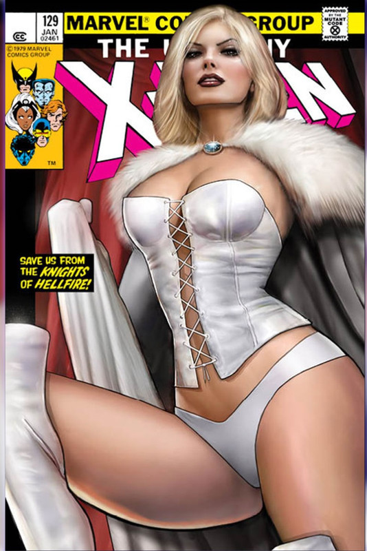 1girls big_breasts blonde_hair blue_eyes bob_cut breasts cape cleavage comic comic_cover corset dominant_female dominatrix emma_frost female female_only hellfire_club marvel marvel_comics nathan_szerdy navel panties thick_thighs thighhighs thighs thin_waist white_queen x-men