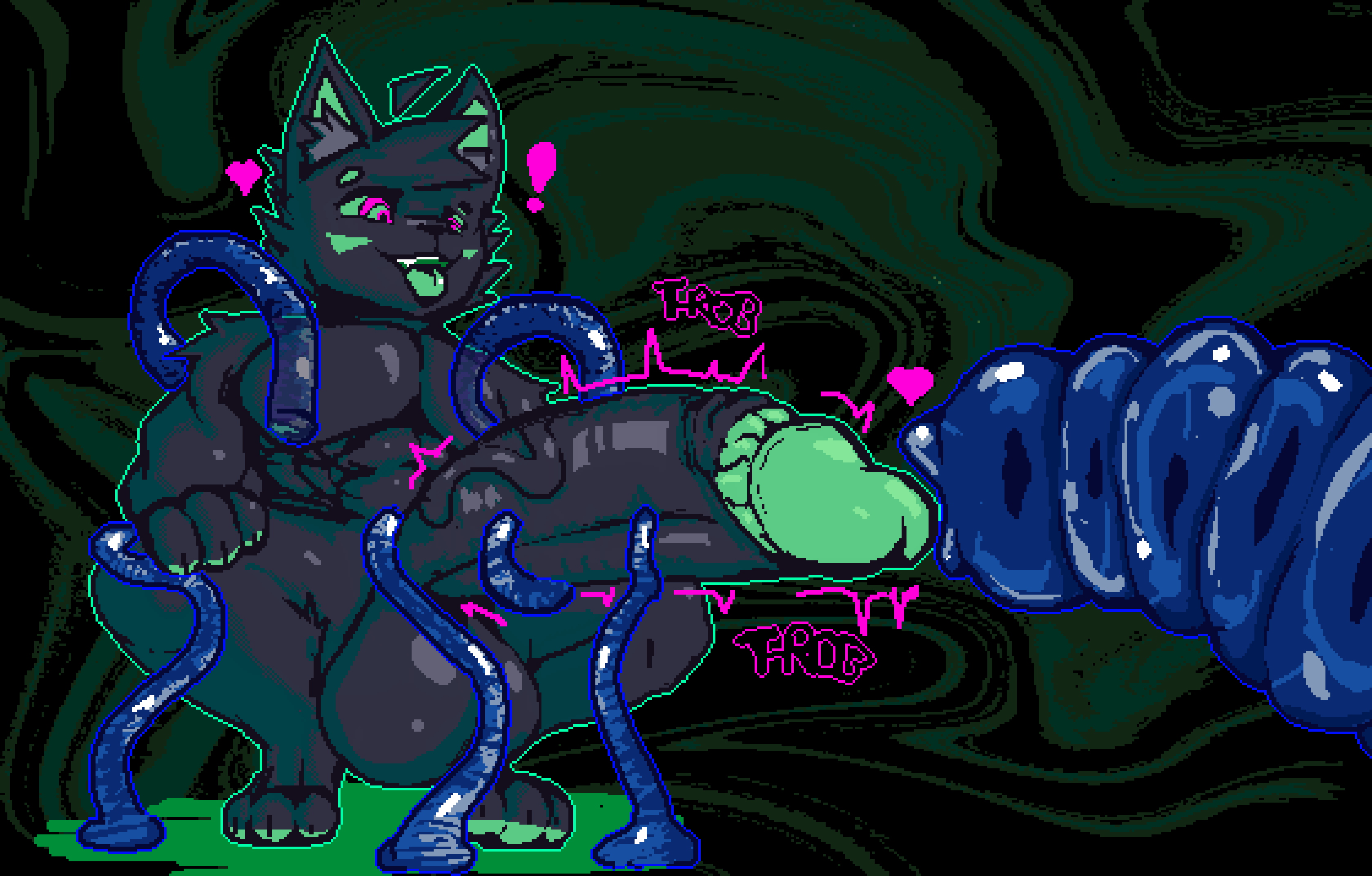 abs absurd_res anthro big_pecs big_penis black_body black_fur felid feline felis fur genitals hi_res hypnosis hypnotic_eyes male male_only mammal milking_tentacles mind_control muscular pecs penis presenting solo spread_legs spreading tentacle throbbing_penis velvetdraw