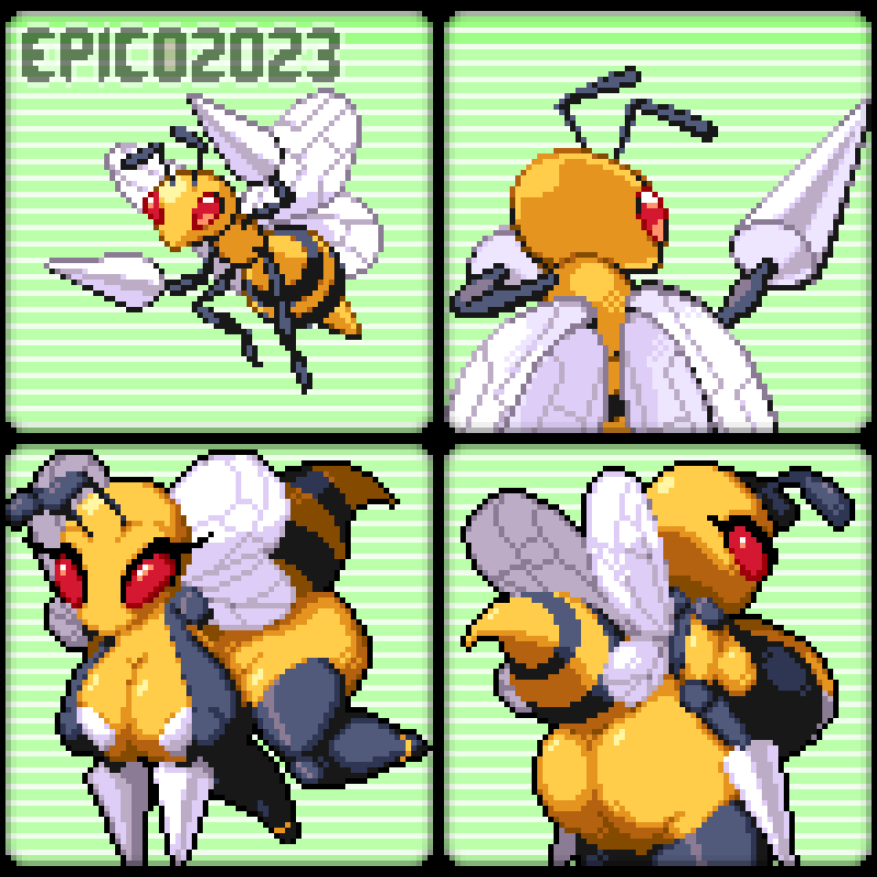 beedrill big_ass big_breasts breasts bubble_butt epicpotatolord huge_ass pokémon_(species) pokemon