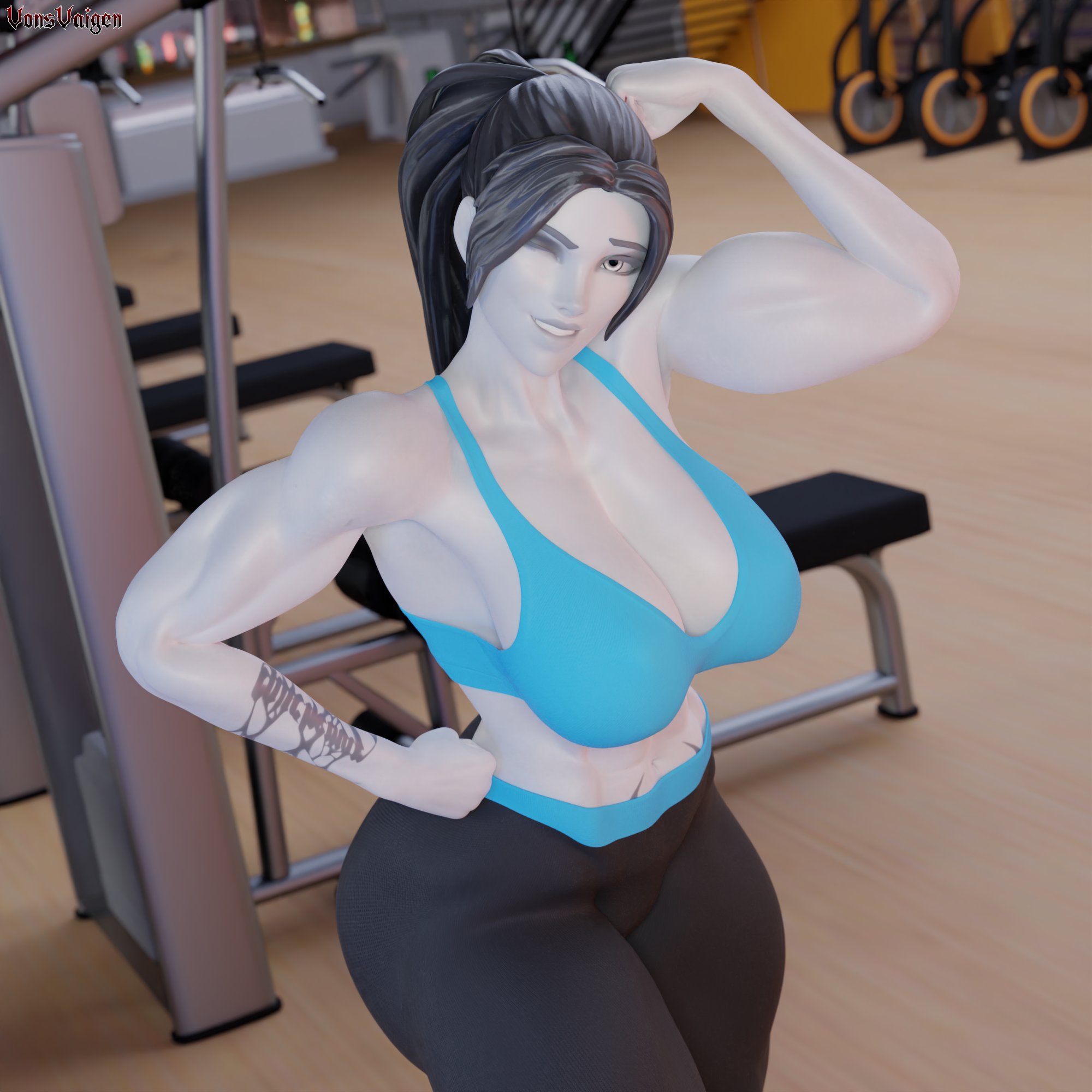 1girls, 3d, activision, amelie lacroix, ass, assassin, athletic, athletic female, big ass, big breasts, blizzard entertainment, blue body, blue skin, blue toenails, blue-skinned female, bottom heavy, breasts, bust, busty, chest, cleavage, cosplay, curvaceous, curves, curvy, curvy figure, digital media (artwork), eyebrows, eyelashes, eyes, female, female focus, female only, fit, fit female, french, french female, gym, hair, hips, hourglass figure, huge ass, human, large ass, legs, light skin, light-skinned female, lips, mature, mature female, nintendo, overwatch, overwatch 2, purple-skinned female, slim waist, solo, tattoo, thick, thick hips, thick legs, thick thighs, thighs, top heavy, top heavy breasts, upper body, voluptuous, voluptuous female, vonsvaigen, waist, white body, white skin, wide hips, widowmaker, wii fit, wii fit trainer, wii fit trainer (cosplay), wii fit trainer (female)