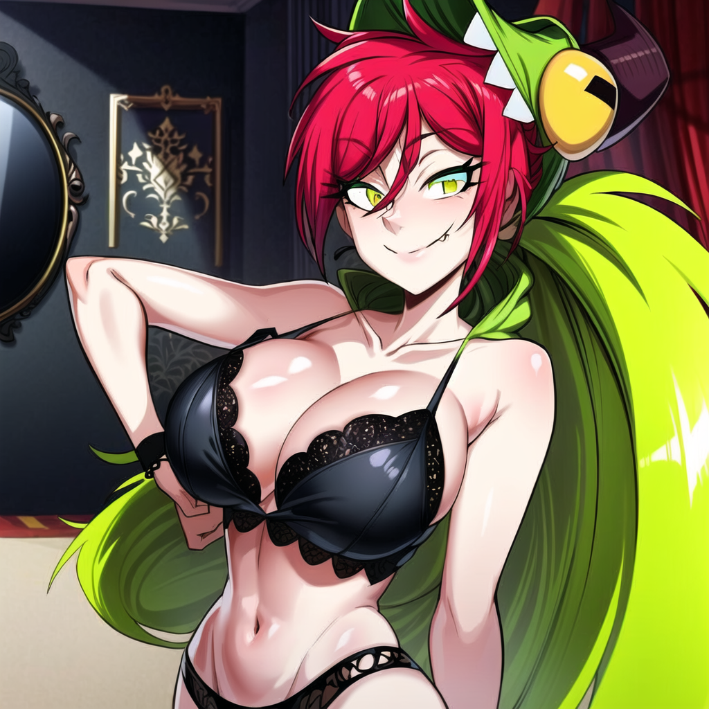 1girls ai_generated big_breasts cats62 demencia_(villainous) long_hair muscles solo_female tagme villainous