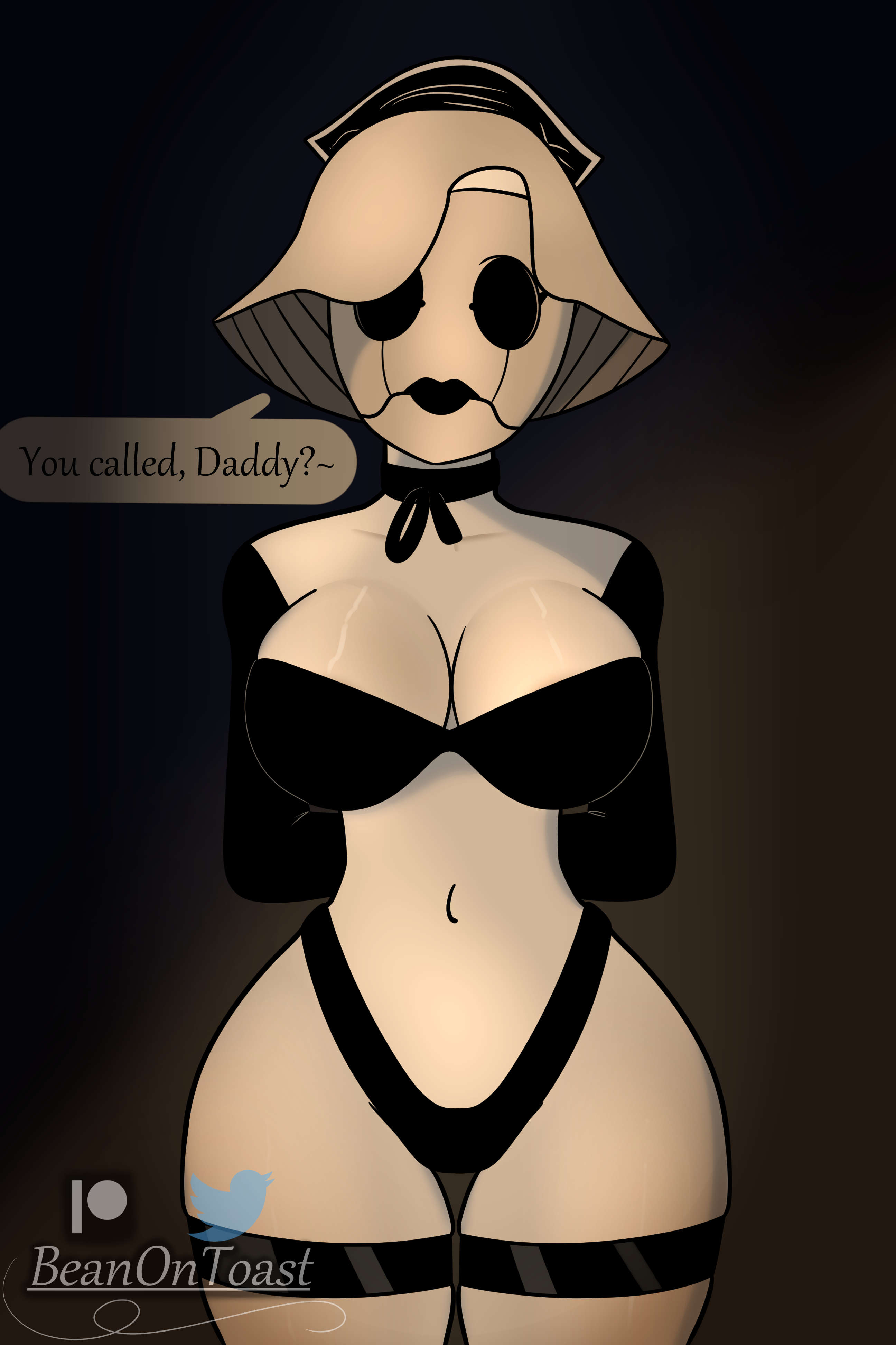 beanontoast, bendy and the ink machine, betty (bendy and the dark revival), big breasts, breasts, clothed, daddy kink, female