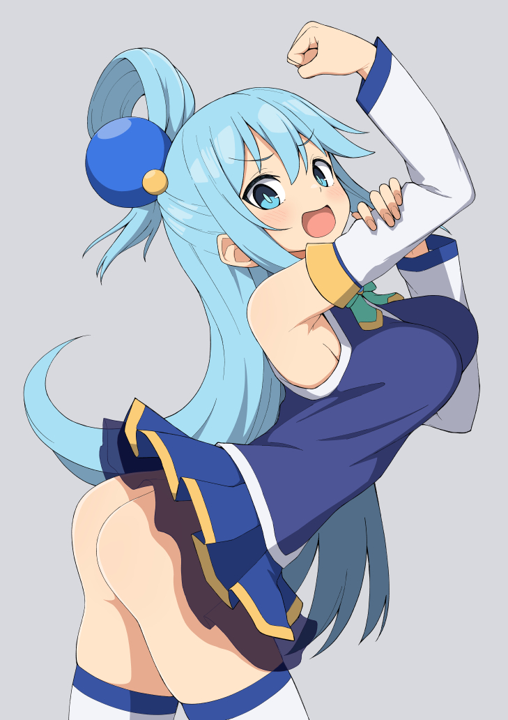 1girls aqua_(konosuba) ass female female_only kono_subarashii_sekai_ni_shukufuku_wo! salpin solo tagme