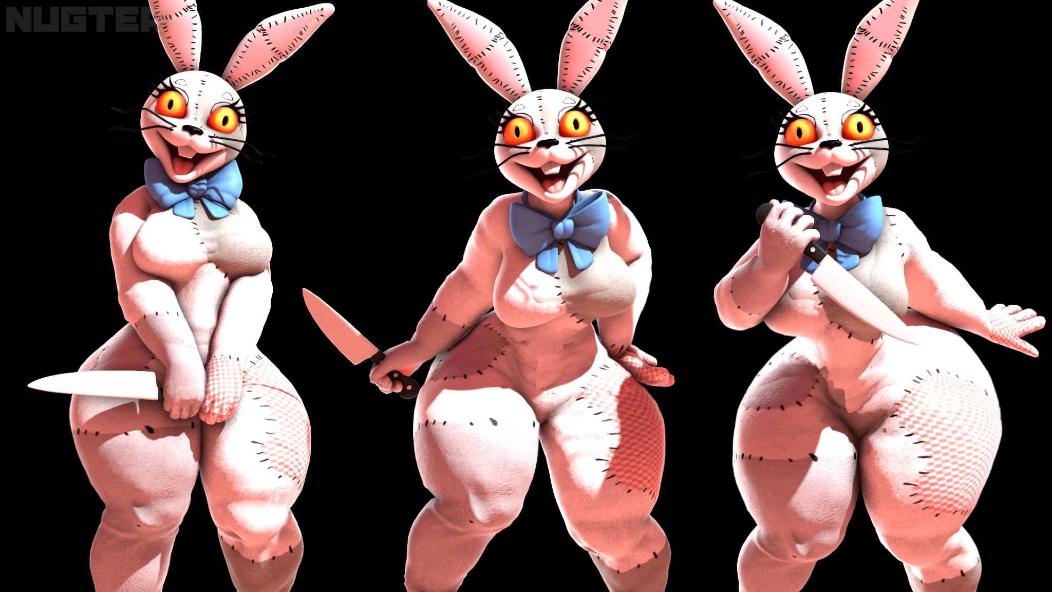 curvaceous, female, female only, five nights at freddy's, five nights at freddy's: security breach, fnaf, nugter, sfm, solo, source filmmaker, vanny, vanny (fnaf)