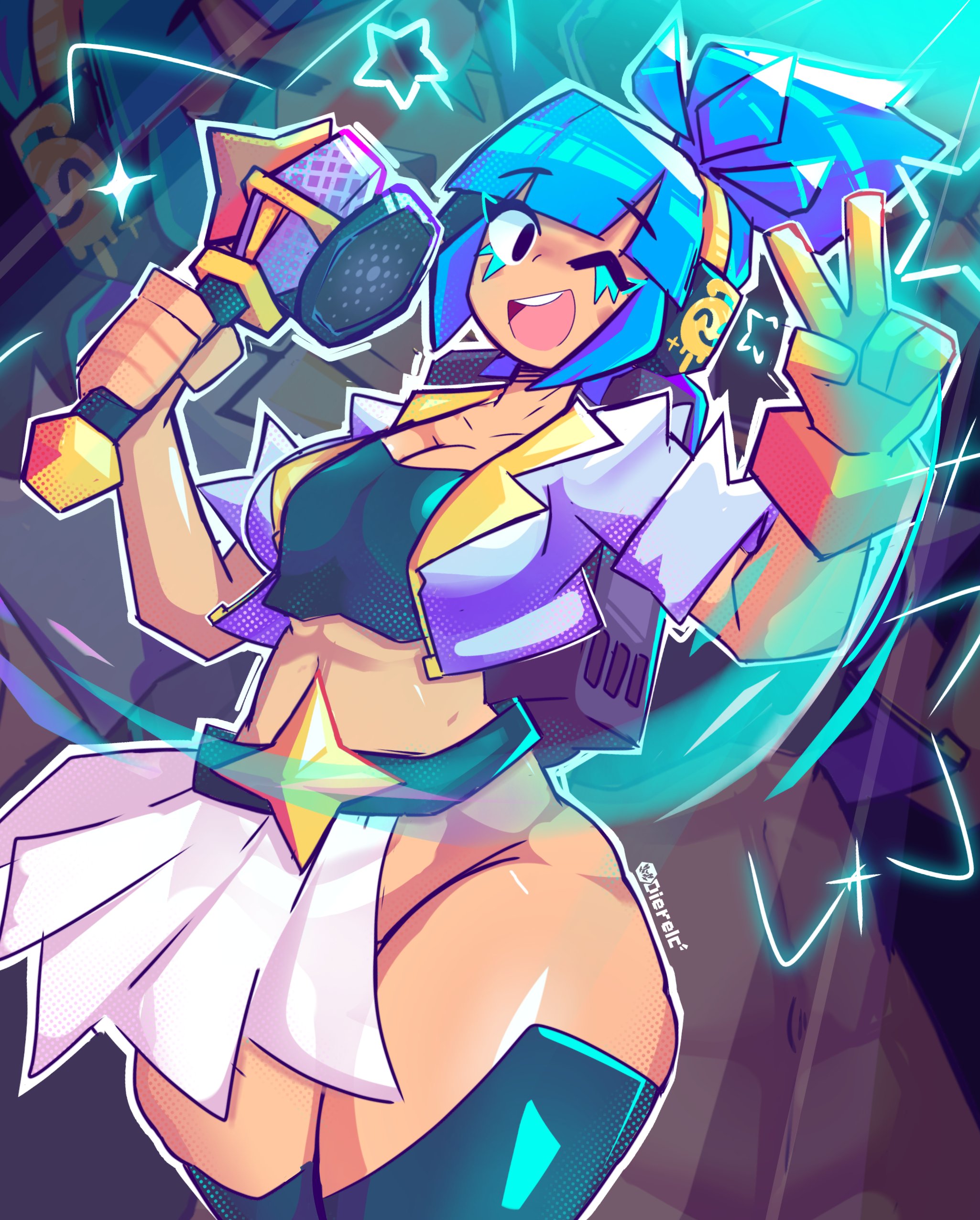 ass, big ass, big breasts, brawl stars, breasts, colored, curvy, curvy female, dierelc, female, hi res, janet (brawl stars), popstar janet, supercell, supercell (company), tagme, video games