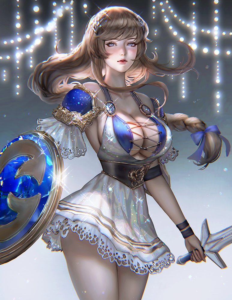 big_breasts breasts busty cleavage hourglass_figure large_breasts laurel_crown milf revealing_clothes serafleur skirt sophitia_alexandra soul_calibur sword tight_clothing wide_hips